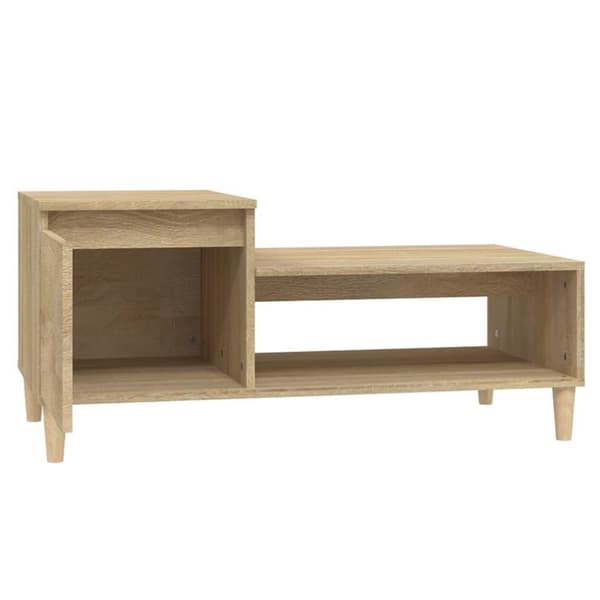 vidaXL Sohvapöytä Sonoma-tammi 100x50x45 cm tekninen puu