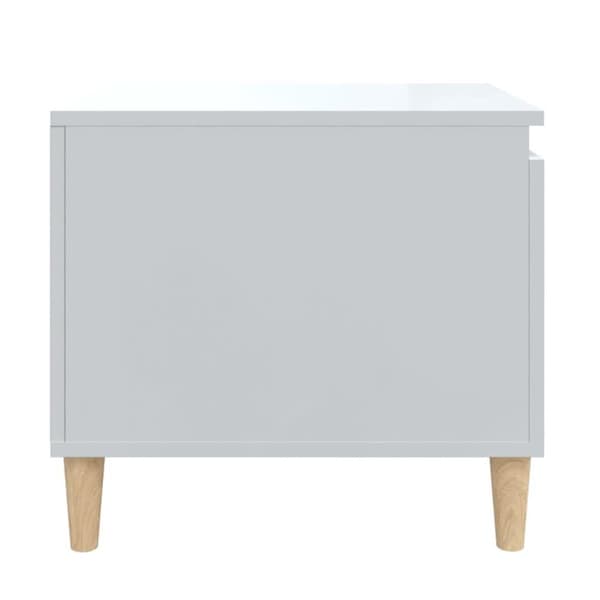 vidaXL sofabord 100x50x45 cm konstrueret træ hvid højglans
