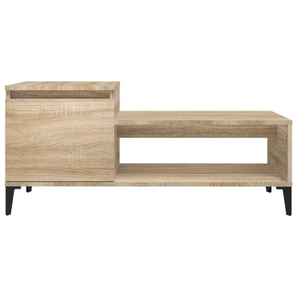 vidaXL Sohvapöytä Sonoma-tammi 100x50x45 cm tekninen puu