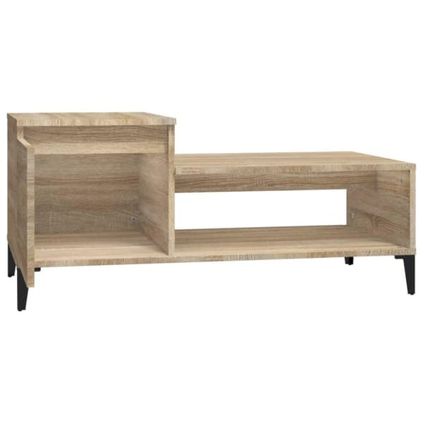 vidaXL Sohvapöytä Sonoma-tammi 100x50x45 cm tekninen puu