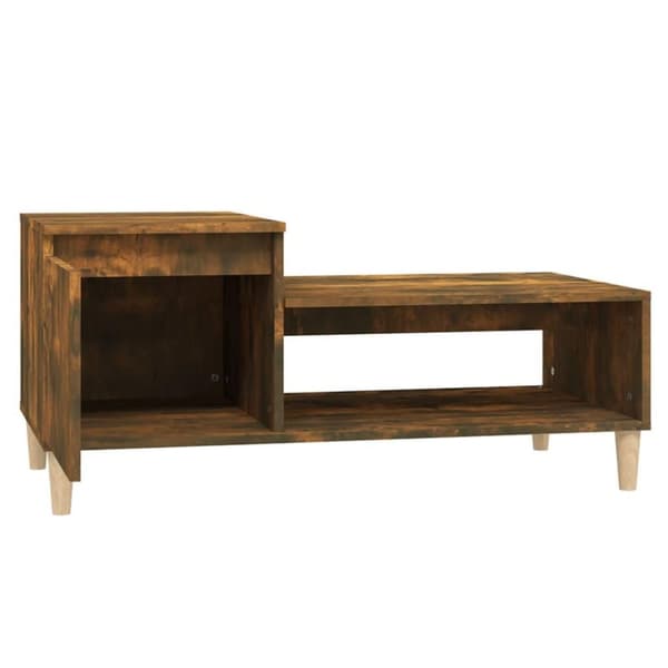 vidaXL sofabord 100x50x45 cm konstrueret træ røget egetræsfarve