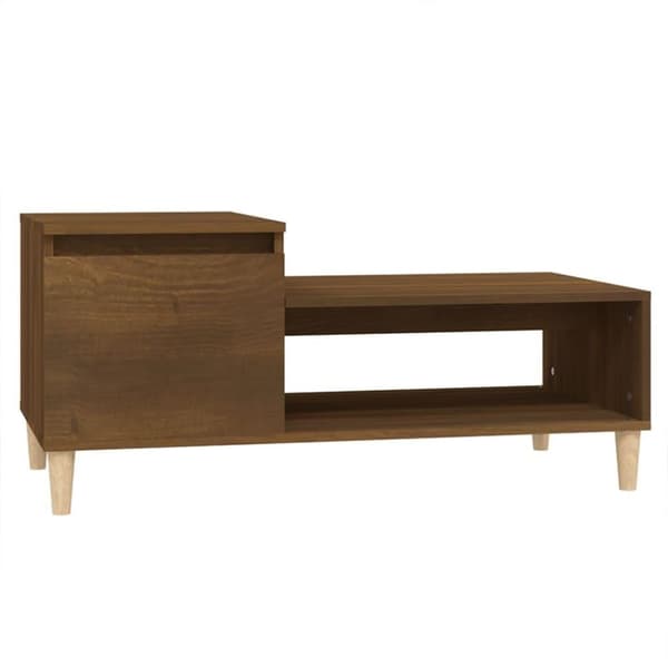 vidaXL sofabord 100x50x45 cm konstrueret træ brun egetræsfarve