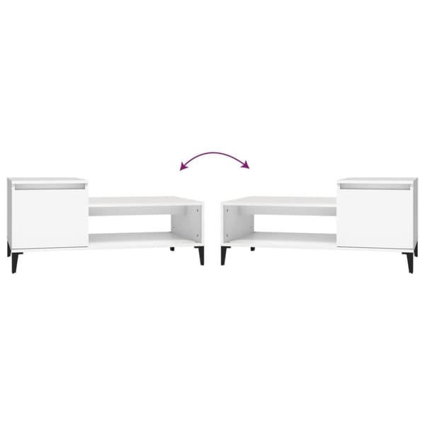 vidaXL sofabord 100x50x45 cm konstrueret træ hvid