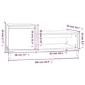 Miniatyrbillede 10 af 10: vidaXL sofabord 100x50x45 cm konstrueret træ hvid