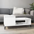 Miniatyrbillede 2 af 10: vidaXL sofabord 100x50x45 cm konstrueret træ hvid