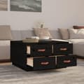 Miniatyrbillede 4 af 10: vidaXL sofabord 80x80x45 cm massivt fyrretræ sort