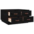Miniatyrbillede 7 af 10: vidaXL sofabord 80x80x45 cm massivt fyrretræ sort