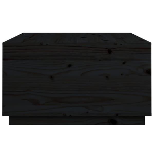 vidaXL sofabord 80x80x45 cm massivt fyrretræ sort