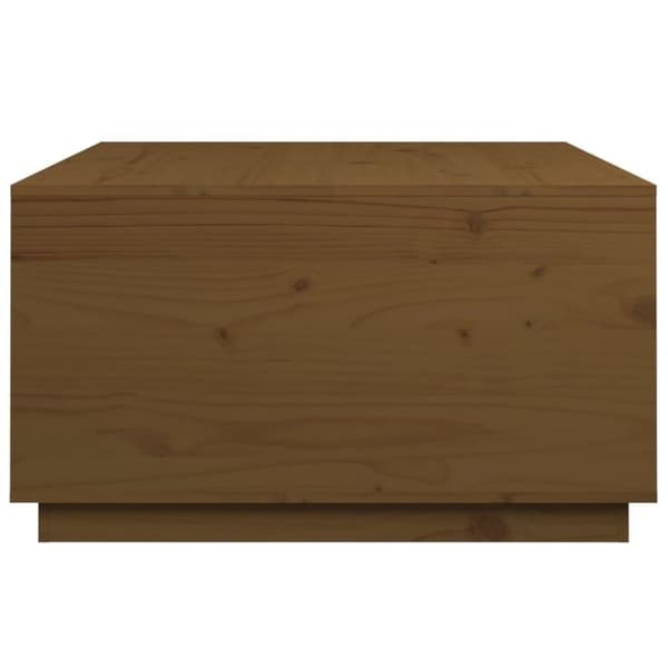 vidaXL Sohvapöytä hunajanruskea 80x80x45 cm täysi mänty