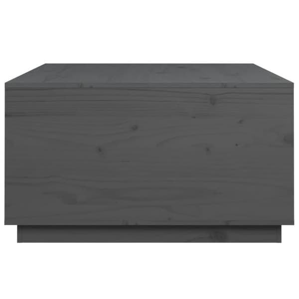 vidaXL Sohvapöytä harmaa 80x80x45 cm täysi mänty