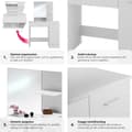 Miniatyrbild 4 av 11: Sminkbord Zoe - vit
