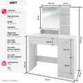 Miniatyrbild 6 av 11: Sminkbord Zoe - vit