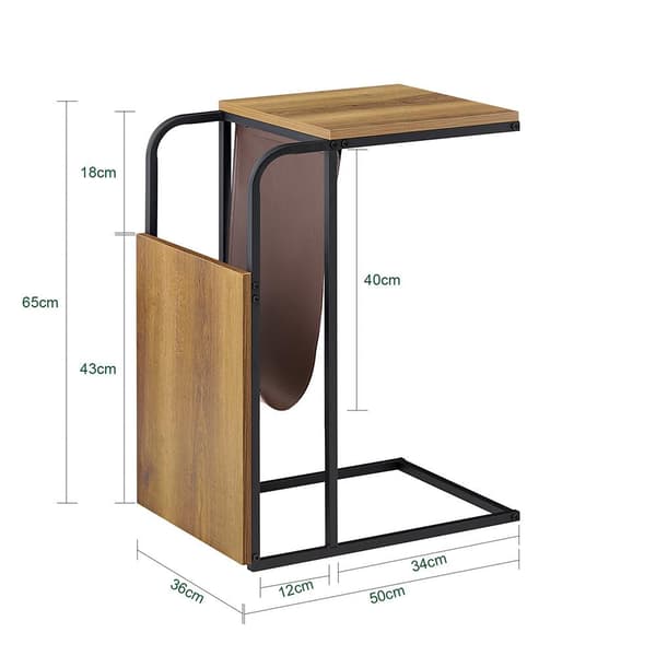 Sidobord, FBT140-PF, 50x36x65 cm, Brun