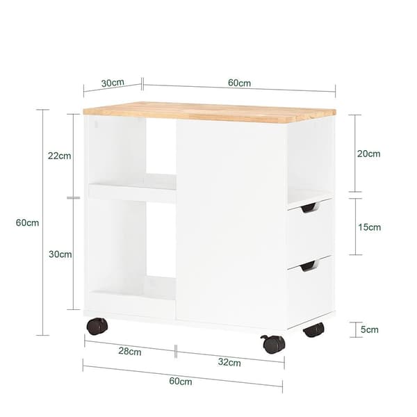 Sofabord, FBT130-WN, 30x60x60 cm, Brun