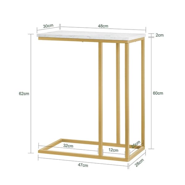 Sidebord, FBT87-G, 48x30x61 cm, Brun