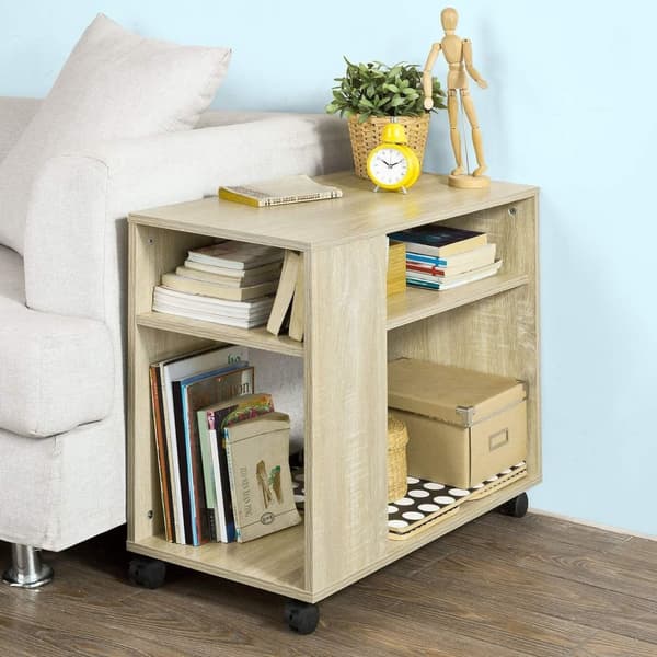 Rullende Opbevaringsbord, FBT34-N, 70x35x60 cm, Brun