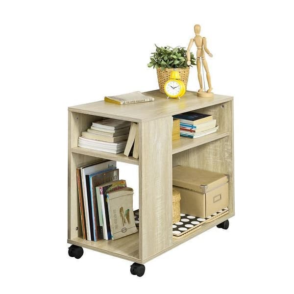 Rullende Opbevaringsbord, FBT34-N, 70x35x60 cm, Brun