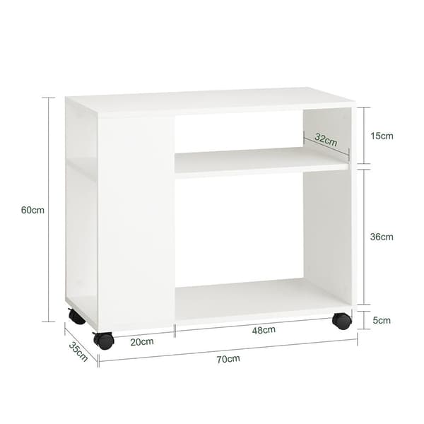 Rullende Opbevaringsbord, FBT34-W, 70x35x60 cm
