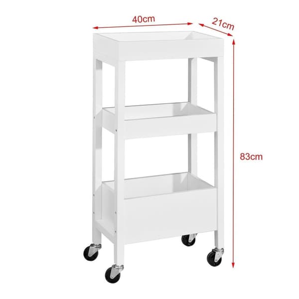 Serveringsvogn, FKW49-W, 40x21x83 cm, Brun