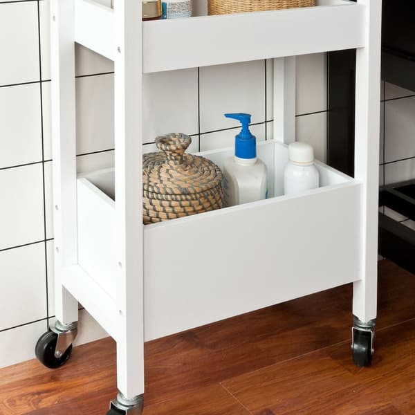Serveringsvogn, FKW49-W, 40x21x83 cm, Brun