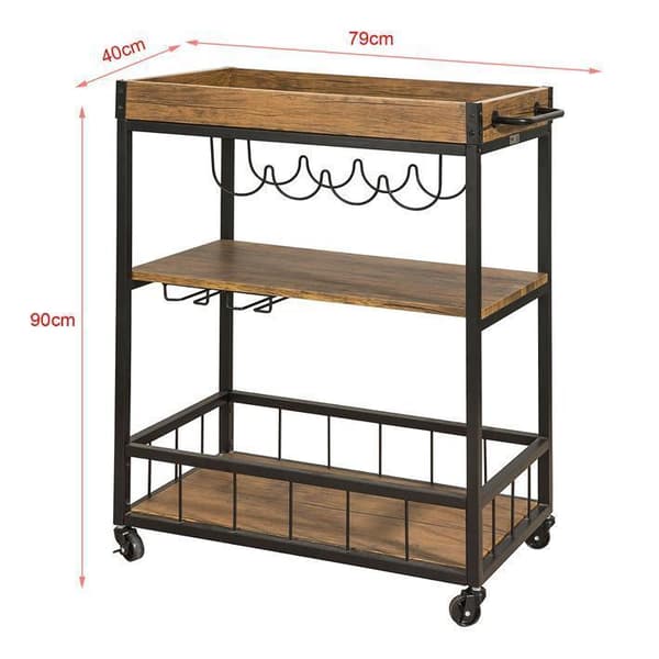 Serveringsvagn, FKW56-N, 79x40x90 cm, Vit