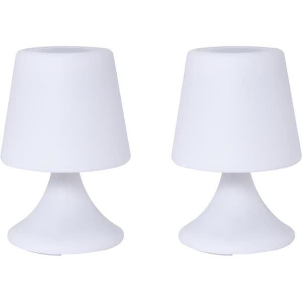 Handy S Together Colorblock utomhus sammankopplade högtalarlampa duo Vit