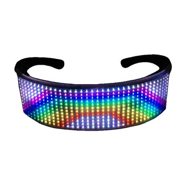 LED Lysande Glasögon, Bluetooth-kontroll, Musikrytm Synkronisering,2st, LED Lysande Glasögon