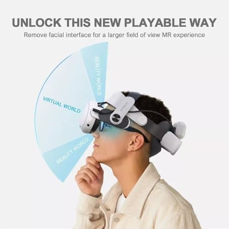 Bobovr M3 Pro Head Strap För Meta Quest 3 med extra batteri