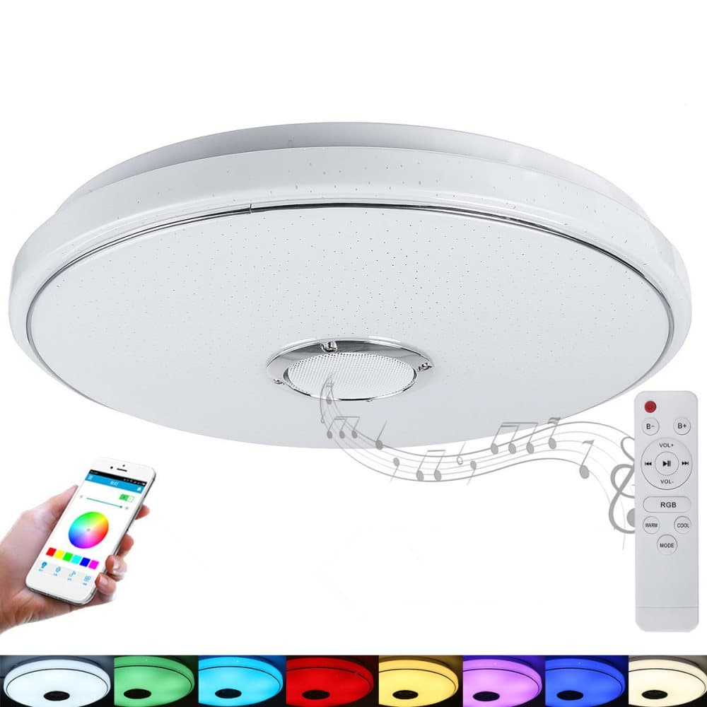 WIFI bluetooth LED taklampa taklampa högtalare musik + fjärrkontroll
