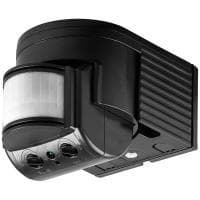 Wentronic Goobay infrarød bevægelsesdetektor, sort - til overflademontering, 180° detektion, 12 m rækkevidde, til indendørs (IP44), velegnet til LED'e