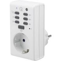 Renkforce socket timer analogt dagsprogram 1289333 1800 W IP20 skymningsfunktion, nedräkningsfunktion (1289333)