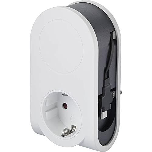 Sygonix SY-4547666 adapterstik med USB 2-benet hvid, sort