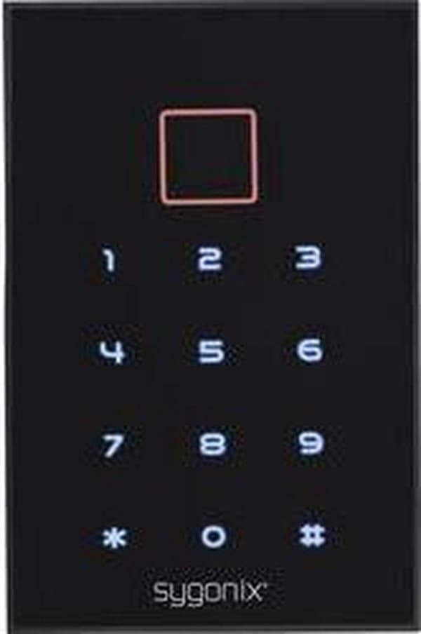 Sygonix SY-3435062 Kodelås Overflademontering 12 V DC IP66 Med baggrundsbelyst tastatur, Med berøringsskærm
