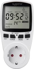 Miniatyrbillede 1 af 4: Sygonix 1625525 Stikkontakt timer Digitalt Ugeprogram 3680 W Timerfunktion, START/STOP funktion, Tilfældig funktion