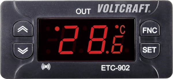VOLTCRAFT ETC-902 Temperaturregulator NTC, PTC -30 till 50 °C Relä 10 A (LxBxH) 58 x 77 x 34,5 mm