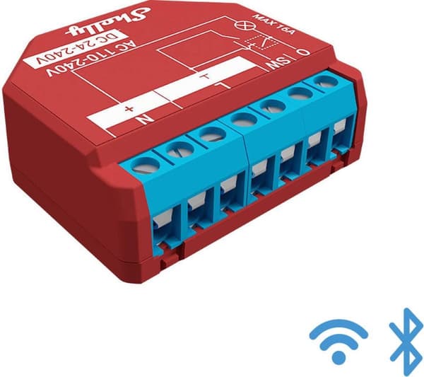Shelly Plus 1PM WiFi-kytkin energianmittauksella