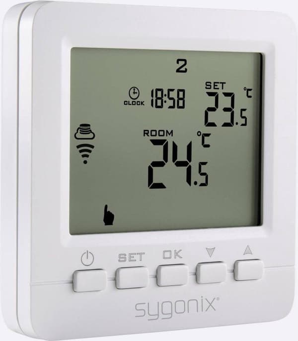 Sygonix Wireless huonetermostaatti Upotettu (seinään) Viikko-ohjelma 5 - 35 °C