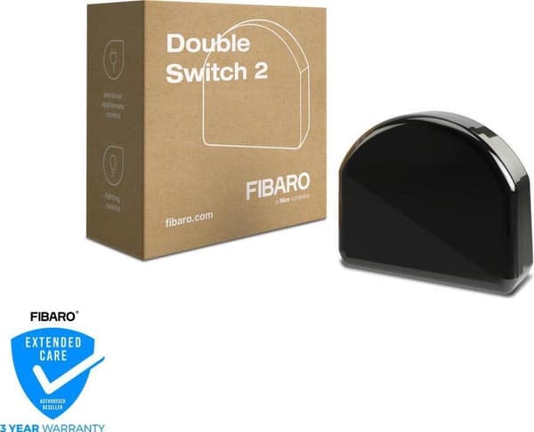 FIBARO Double Switch 2 - Sisäänrakennettu kytkin - Z-Wave Plus