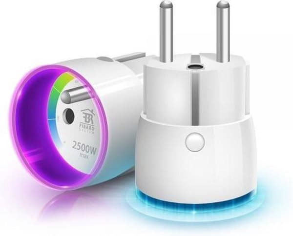 FIBARO Vægstik - Version til Belgien - Type E - Smart stik med energimåling - Fungerer med Boxx og Z-Wave