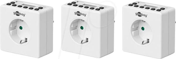 Goobay digital timer, 2 dele, hvid - præcis kontrol af elektroniske enheder med diskret design (55542)