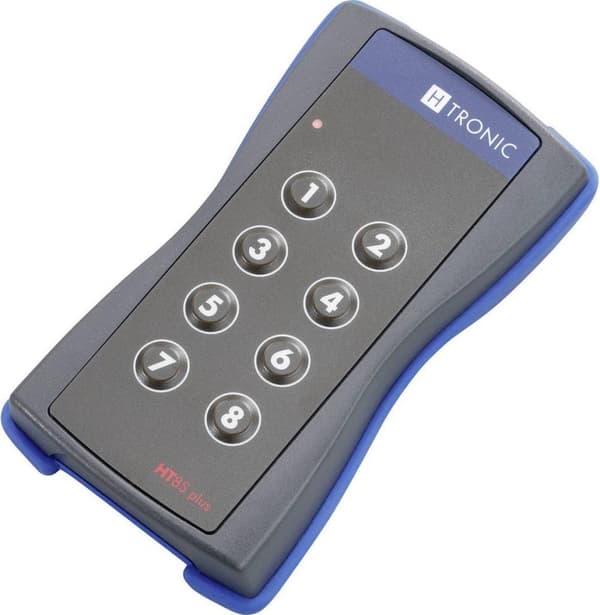 H-Tronic HT8Splus Radiosender 8-kanals Frekvens: 868,35 MHz, 869,05 MHz, 869,55 MHz 3 V Rækkevidde max.