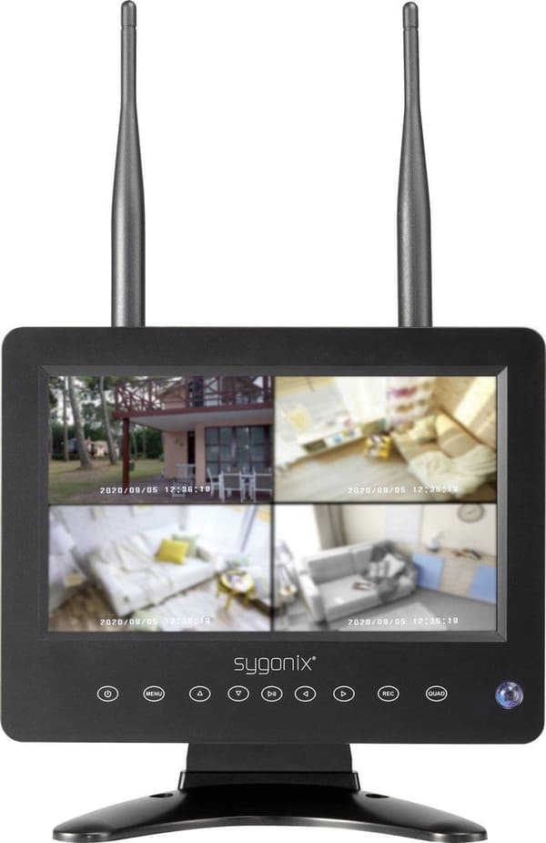 Sygonix SY-4548736 Trådløst sikkerhedskamerasæt 4-kanals med 1 kamera 1280 x 720 Pixel 2,4GHz