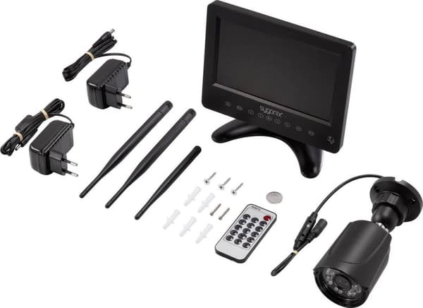 Sygonix SY-4548736 Trådløst sikkerhedskamerasæt 4-kanals med 1 kamera 1280 x 720 Pixel 2,4GHz