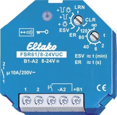 ELTAKO FSR61/8-24V UC langaton toimilaite UP 1 NO 10A/250V AC (30100004)