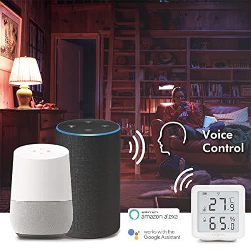 LogiLink Thermo-Hygro -mittari, valkoinen Wi-Fi-etävalvonta Smart Life -sovelluksen kautta (ilmainen), - 1 kpl (SC0116)