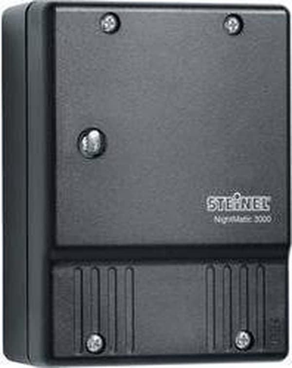Steinel NightMatic 3000 hämäräkytkin Pinta-asennus - Vedenpitävä IP54 - Musta