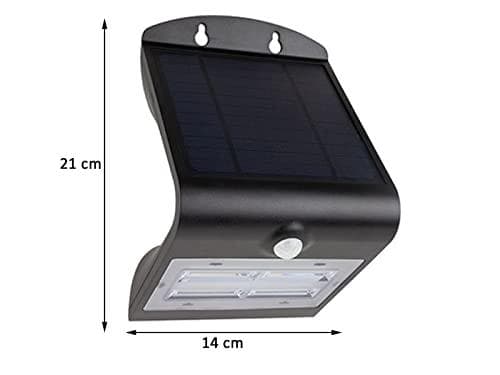 REV Solar LED-perhonen liiketunnistimella 3,2W musta