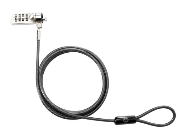 HP Essential Combination Lock - turvakaapelilukko - 1,22 m - malleihin EliteBook 745 G3, 755 G3, 850 G2, ProBook 470 G3, ZBook 17 G3, Studio G3