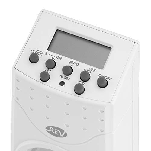 REV 0025100109 Timer, digital, slumpmässig, 20 gånger/dag, 1800W, vit