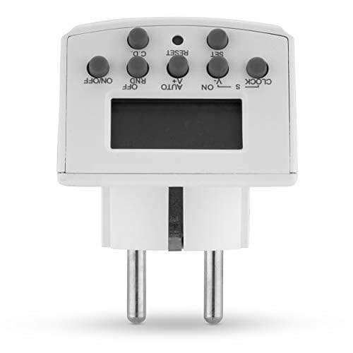 REV 0025100109 Timer, digital, slumpmässig, 20 gånger/dag, 1800W, vit
